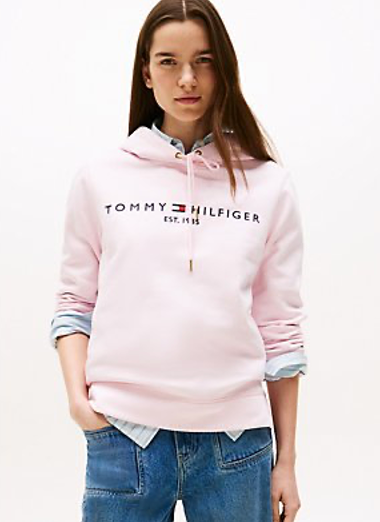 Embroidered Tommy Logo Hoodie