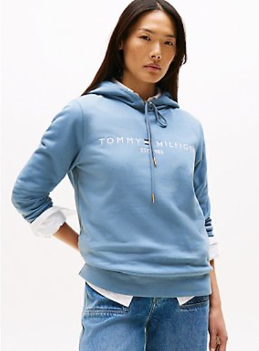 Embroidered Tommy Logo Hoodie