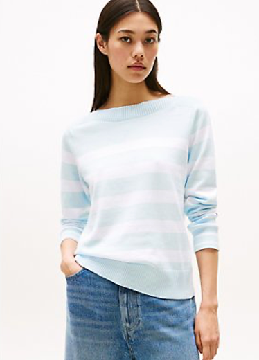 Stripe Boatneck Sweater